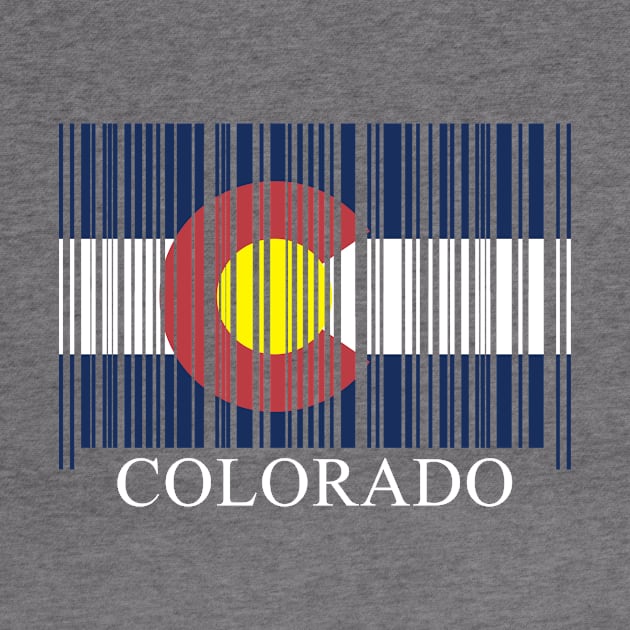 Colorado Flag Barcode Colorful Colorado Pride by Stuffosaurus